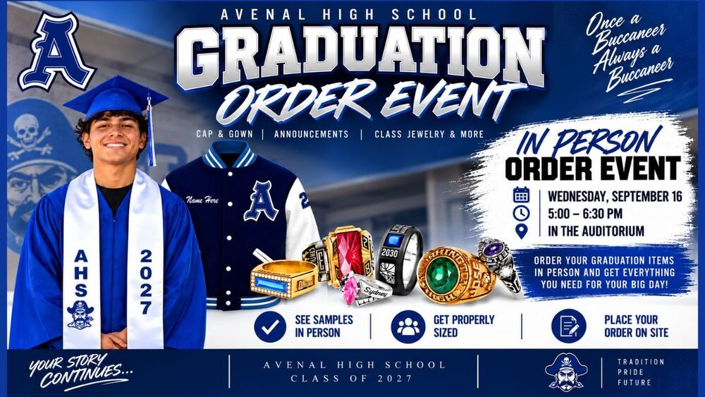 AHS Graudation Order informational flyer