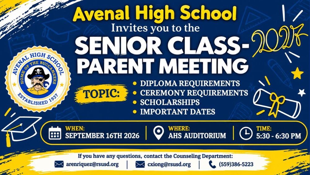 ahs senior parent meeting banner