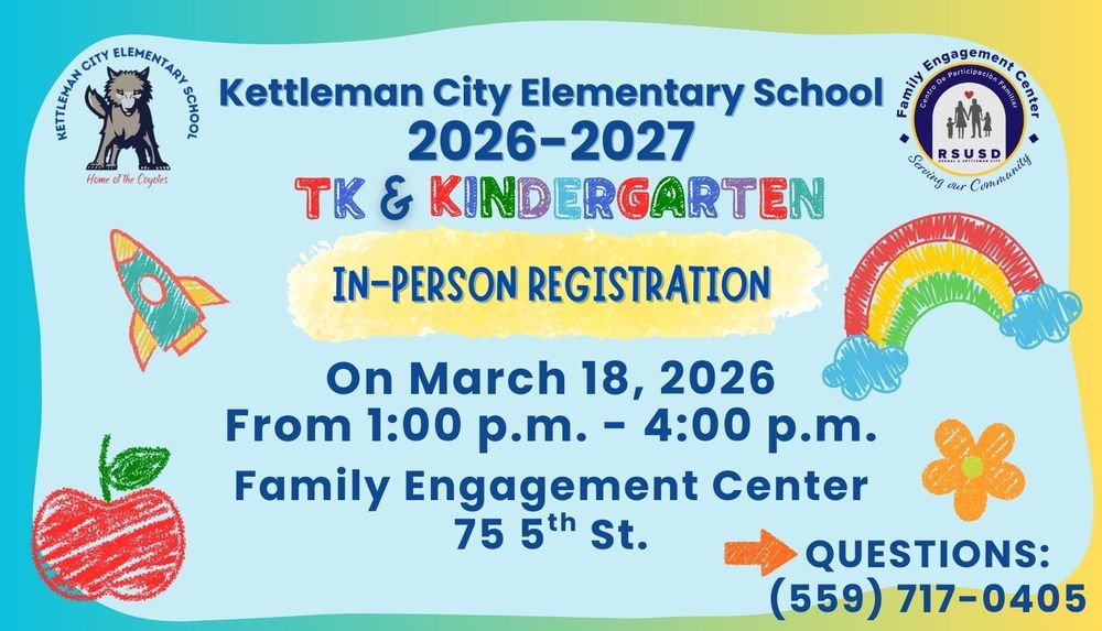 TK & Kindergarten Registration 