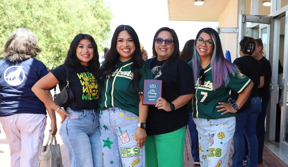 AES Staff at Welcome Back Rally