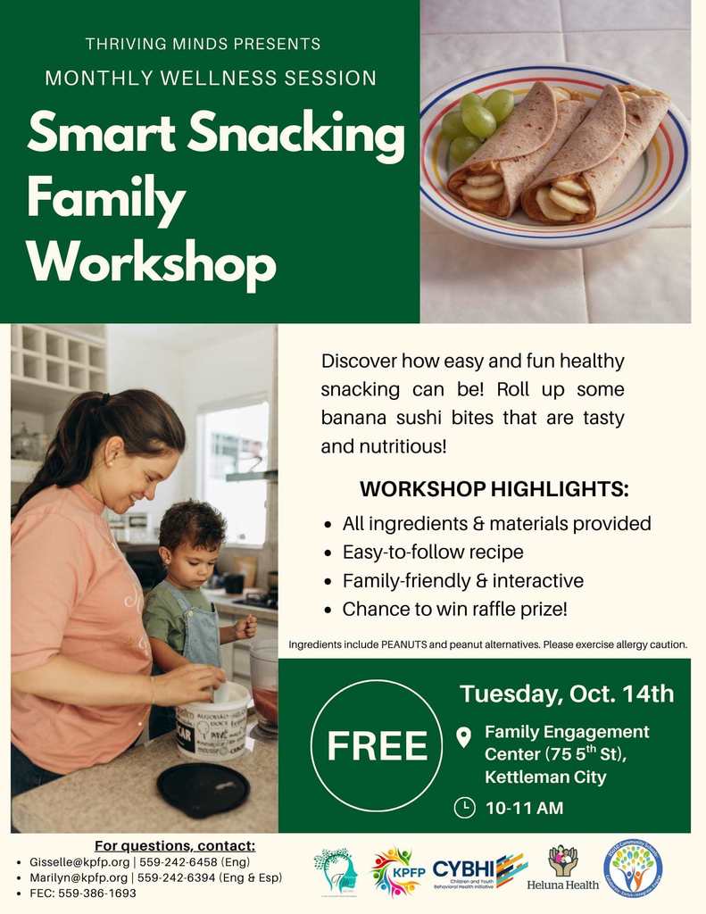 smart snacking family workshop flyer