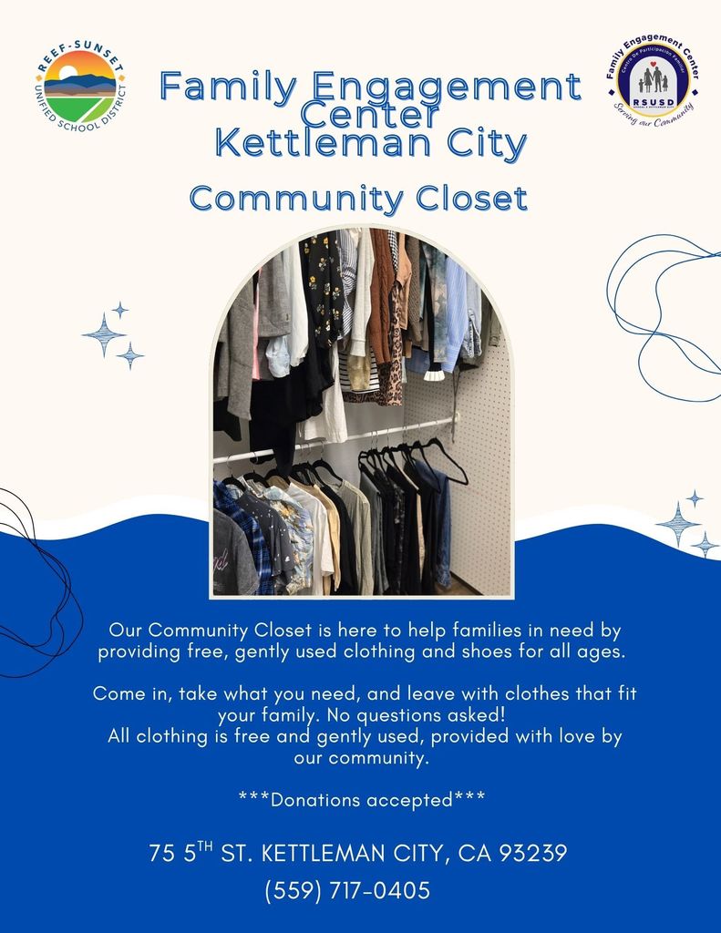 FEC community closet flyer with info