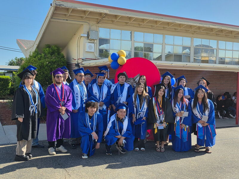 AHS Senior Walk students at KCES