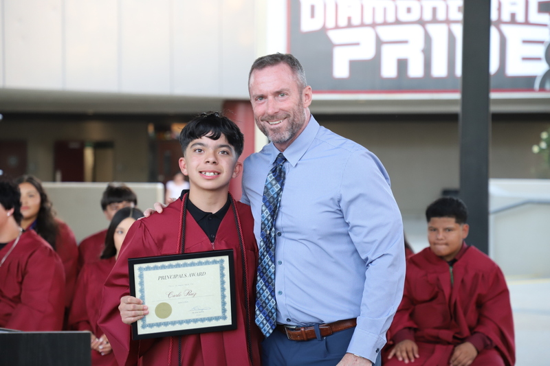 Mr. Smyers with 8th grader
