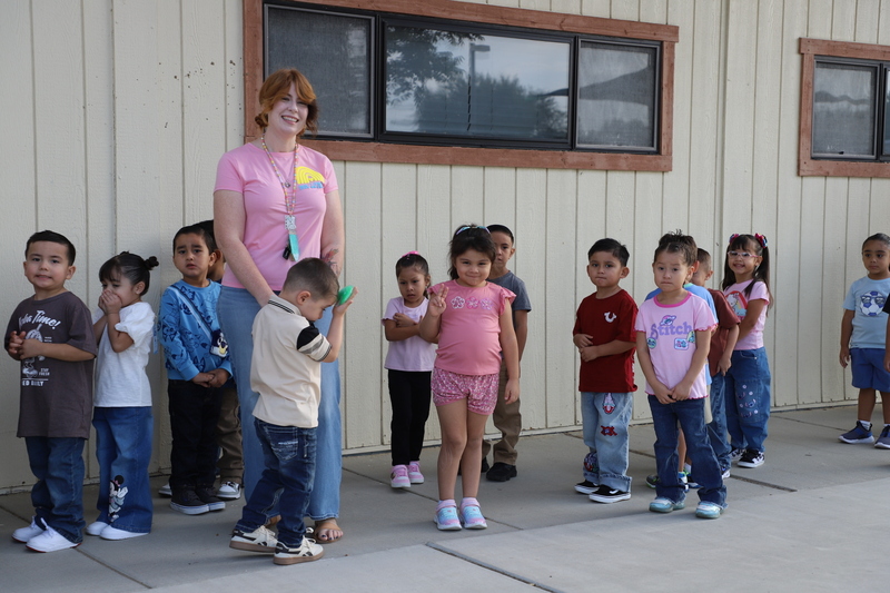 AES Students with teachers