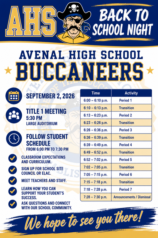 AHS Back to school flyer