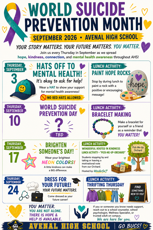 World Suicide Prevention Month - AHS activities