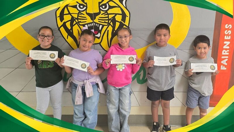 AES perfect attendance student winners