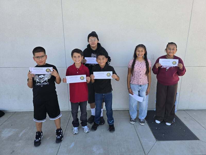 AES Weekly Perfect Attendance student recipients