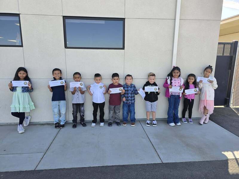 AES Weekly Perfect Attendance student recipients
