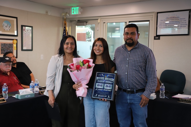 RSUSD Student Recognition with student and parents