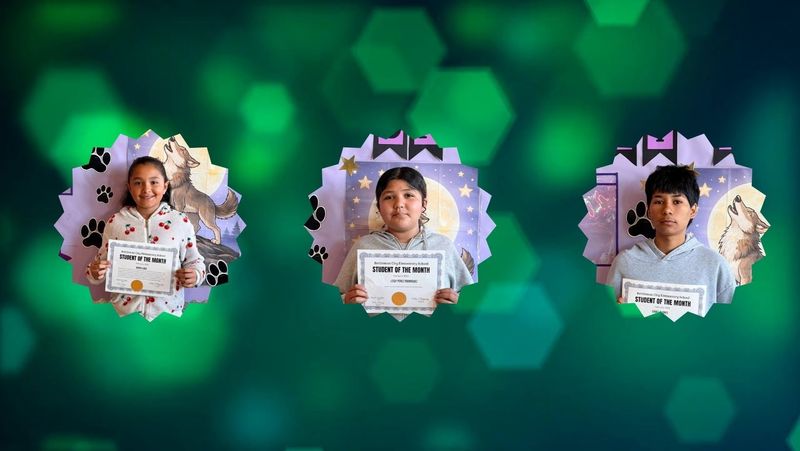 kces student of the months banner