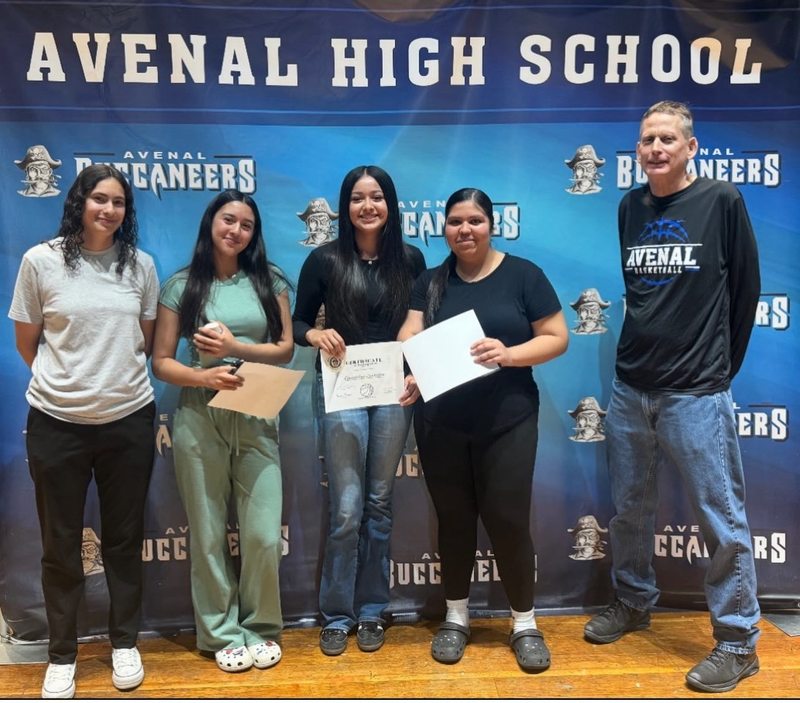 Ahs atheltes at awards ceremony