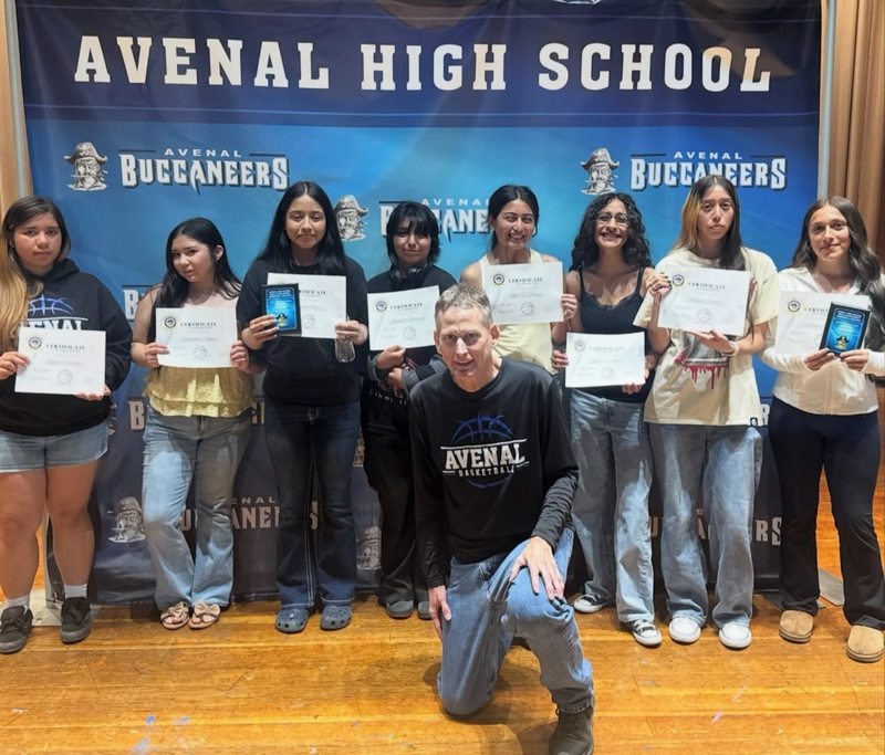 Ahs atheltes at awards ceremony