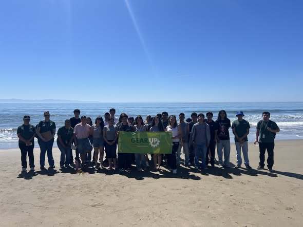 GEAR UP students at the beach