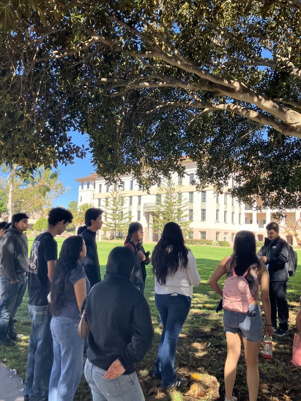 GEAR UP students visiting college campus
