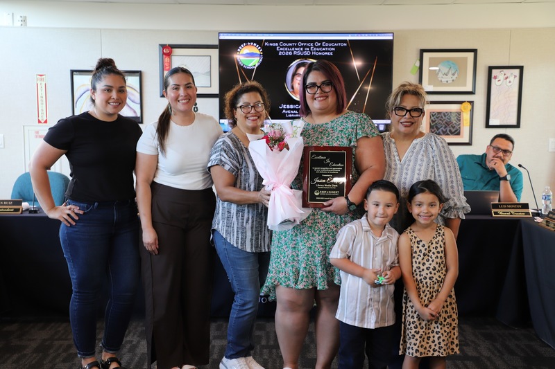 RSUSD Employee of the year with family
