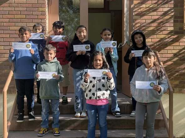 aes students perfect attendance recipients