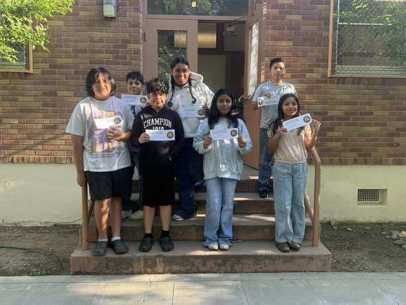 aes students perfect attendance recipients