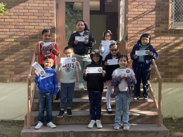 aes students perfect attendance recipients