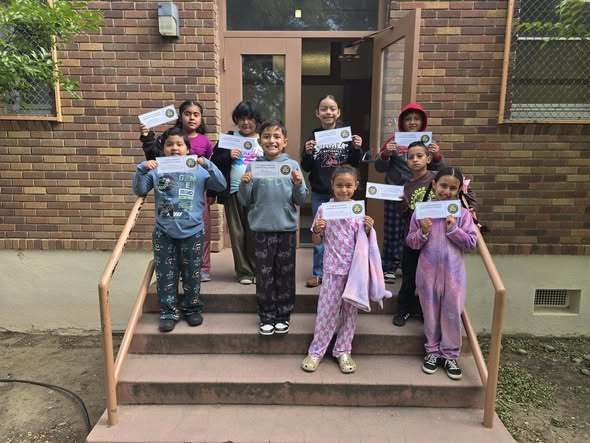 AES perfect attendance student winners