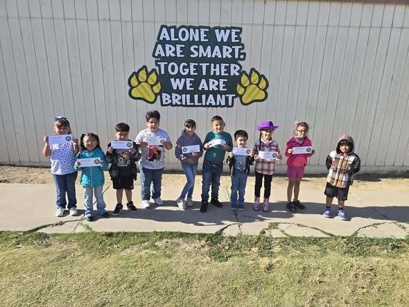 AES perfect attendance student winners