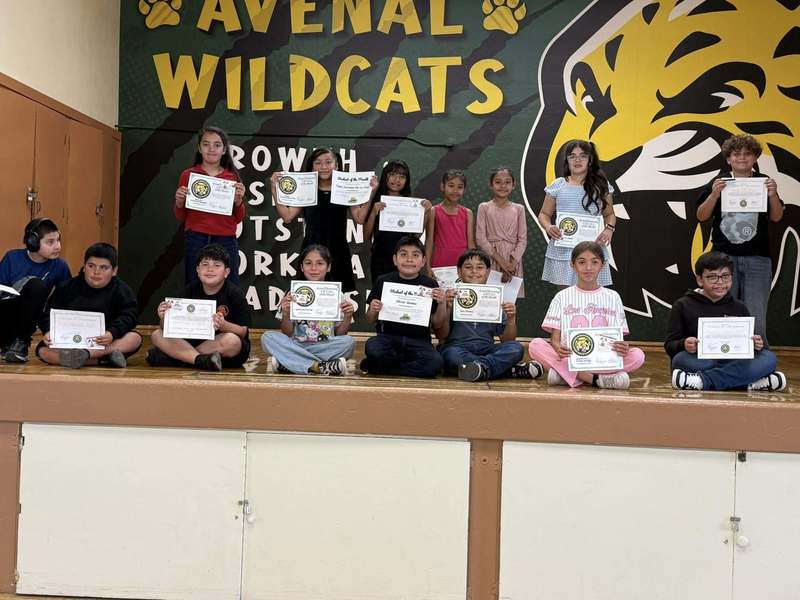 AES Student of the Month students