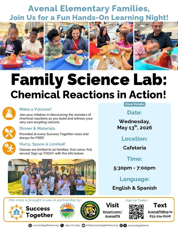Family Science Lab flyer