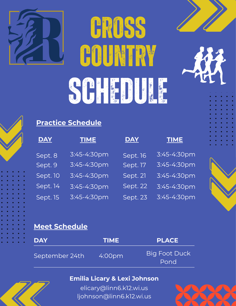 Cross Country Schedule
