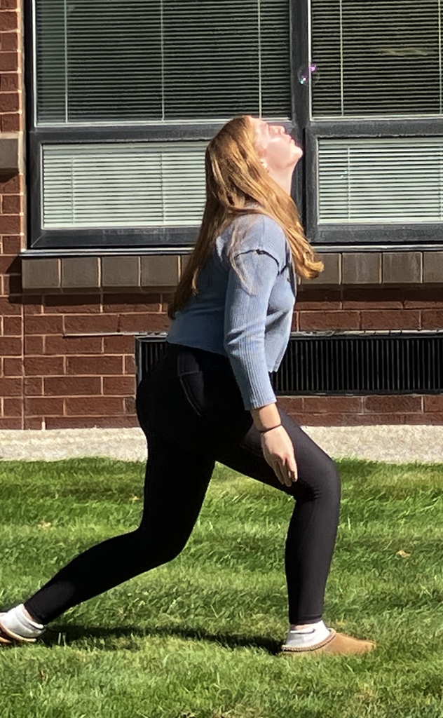 Student "parenting" a bubble