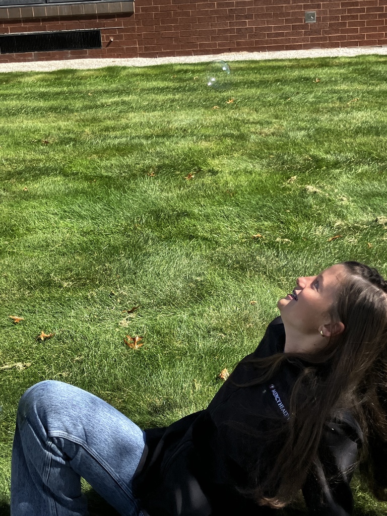 Student "parenting" a bubble