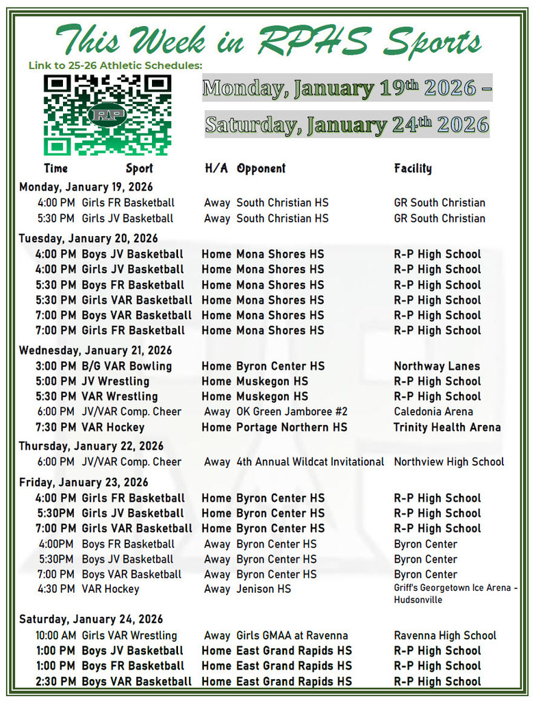 R-P HS Week In Sports starting January 19th