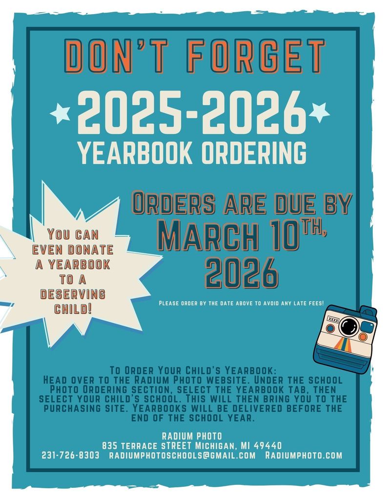 Yearbook Orders Due March 10th