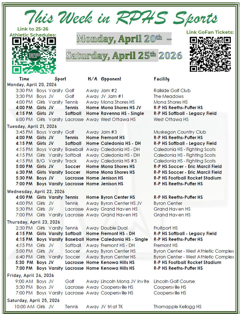 High School Week In Sports - Week of April 20th