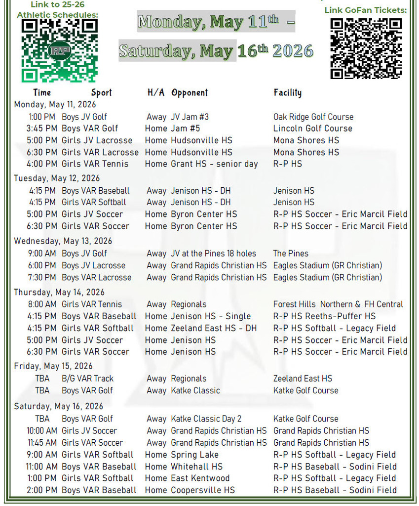 Week In Sports, Week of May 11th