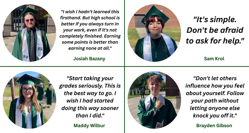 Grads offer advice to incoming freshmen.