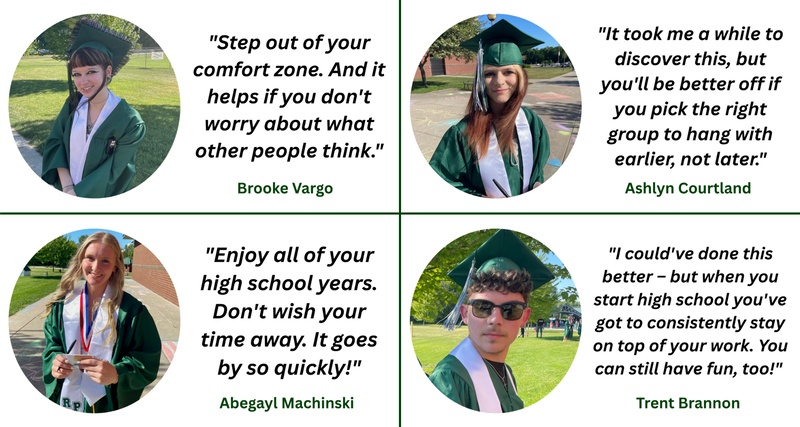 Grads offer advice to incoming freshmen.