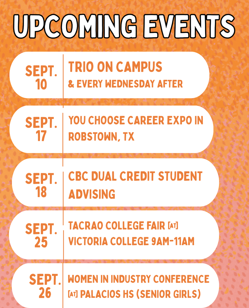 Important upcoming events 