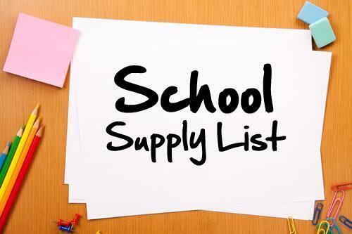 RJHS 26-27 school supply list