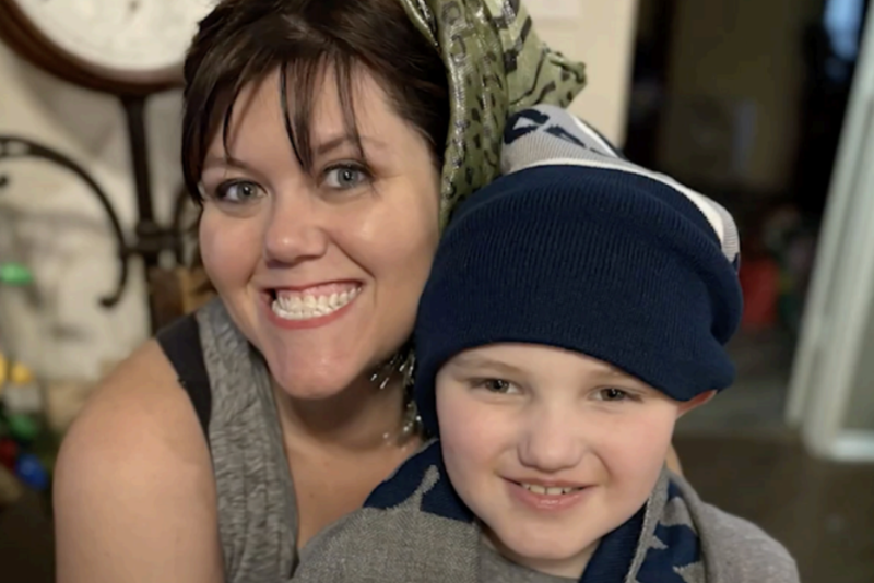 Melissa Salter and her son, Ryker, a student at the Center for Excellence