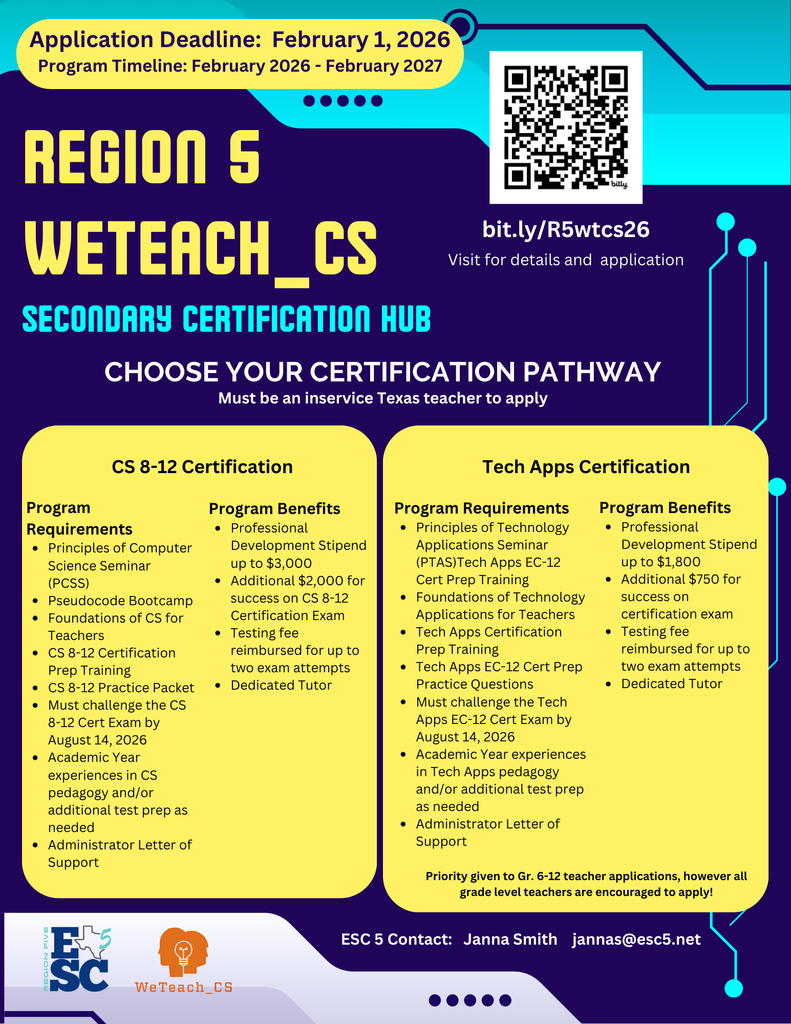 Region 5 WTCS Secondary Certification Hub Flyer