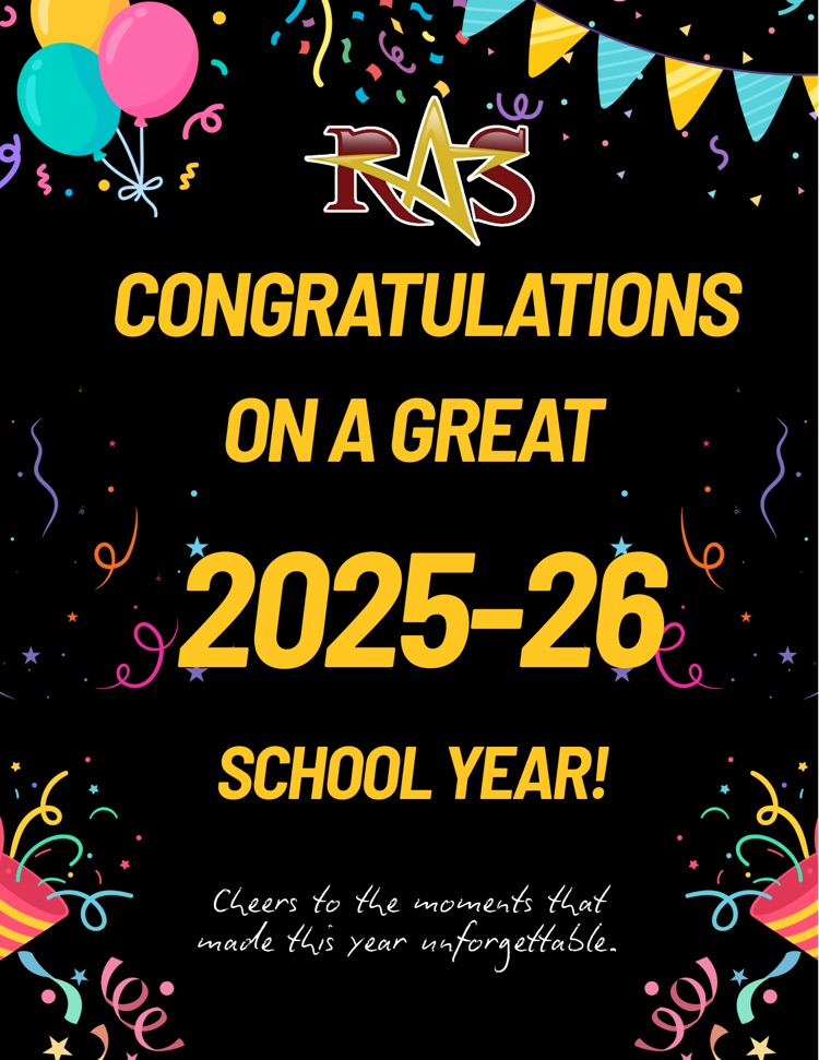 congratulations on a successful 2025-26 school year black background yellow writing 