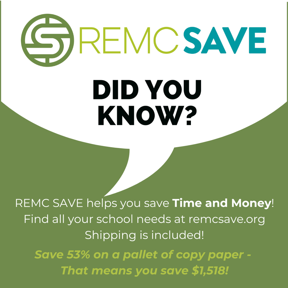 Graphic with the REMC SAVE logo and text that reads: “Did you know?"  The background is green with a large white speech bubble in the center.