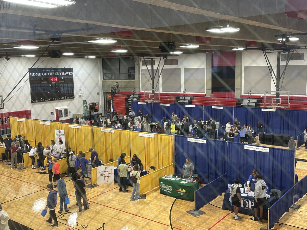 Students interacting with business