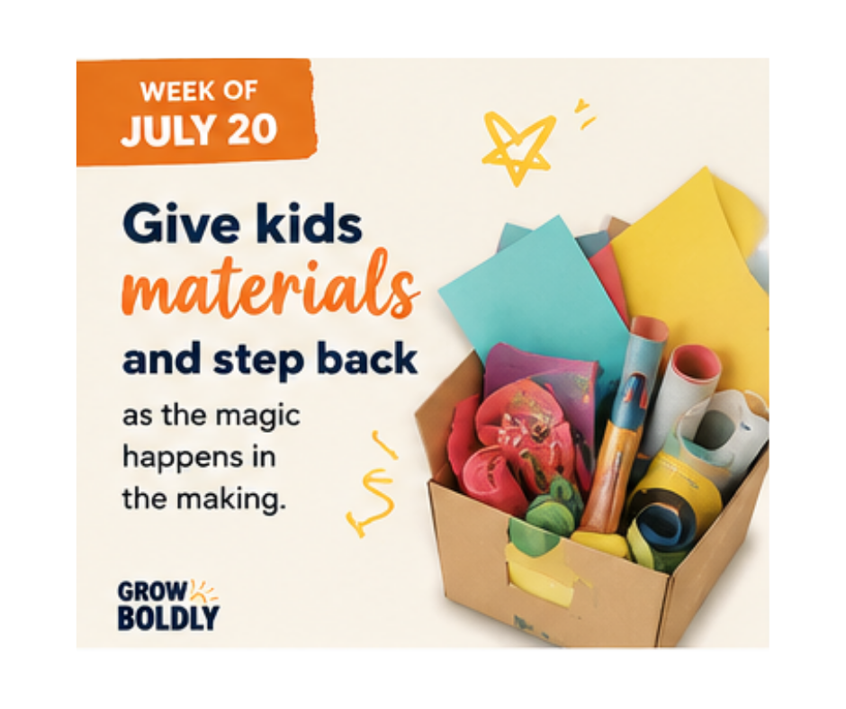 Give kids materials and step back as the magic happens in the making.