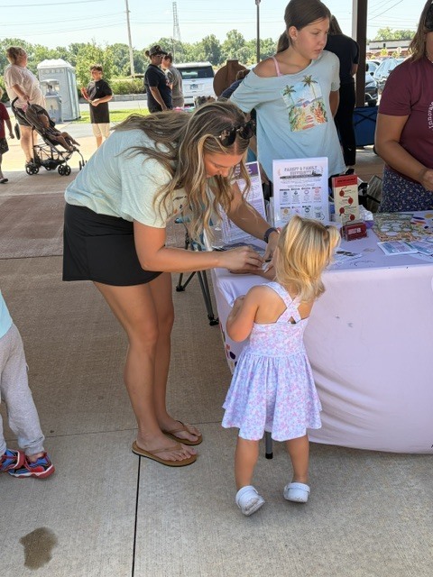 Kayla and a child