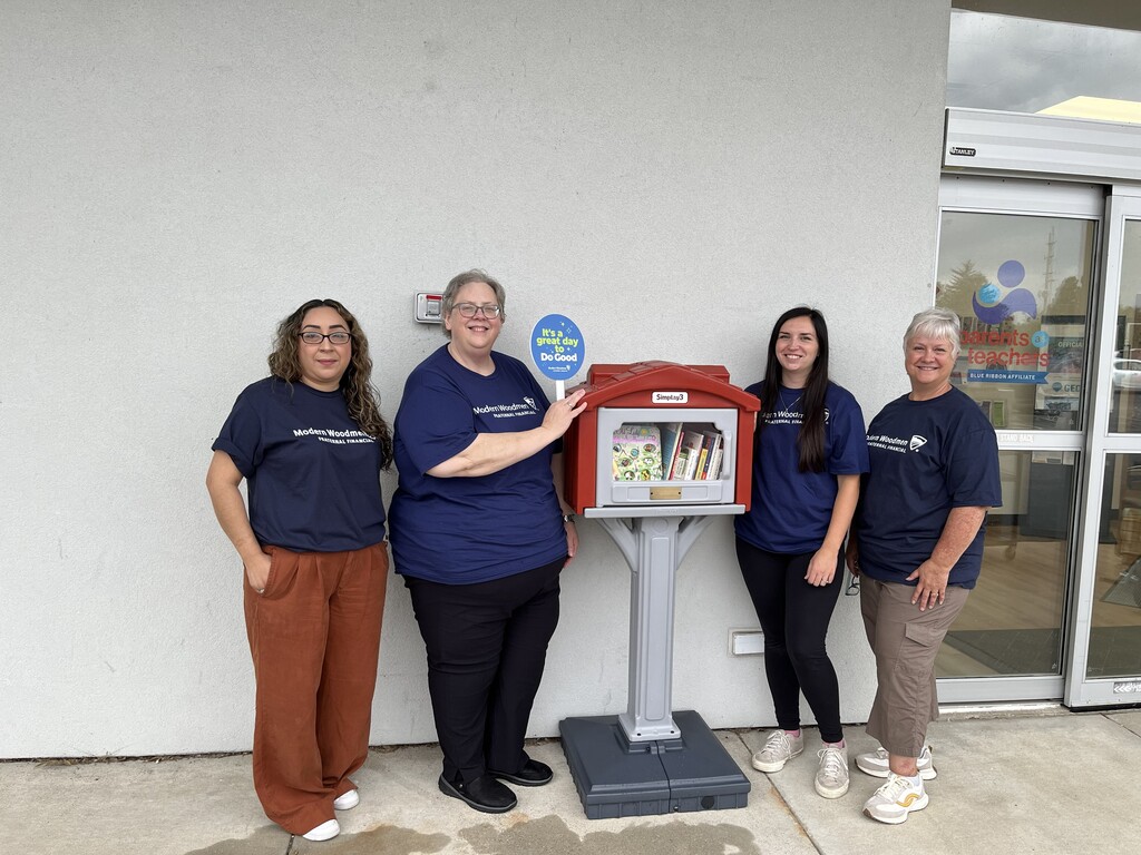Staff with the completed book box