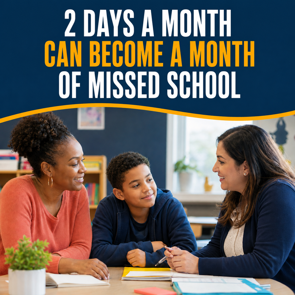 A family member, student, and school professional talk together and plan supportive next steps.