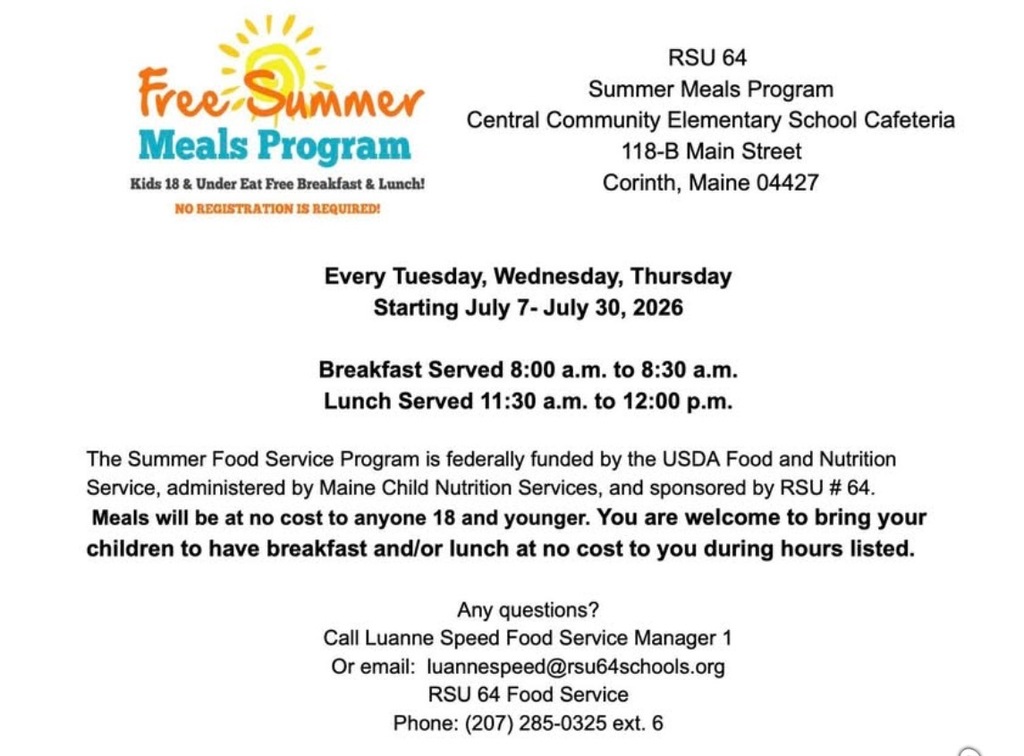 Free Summer Meals Program