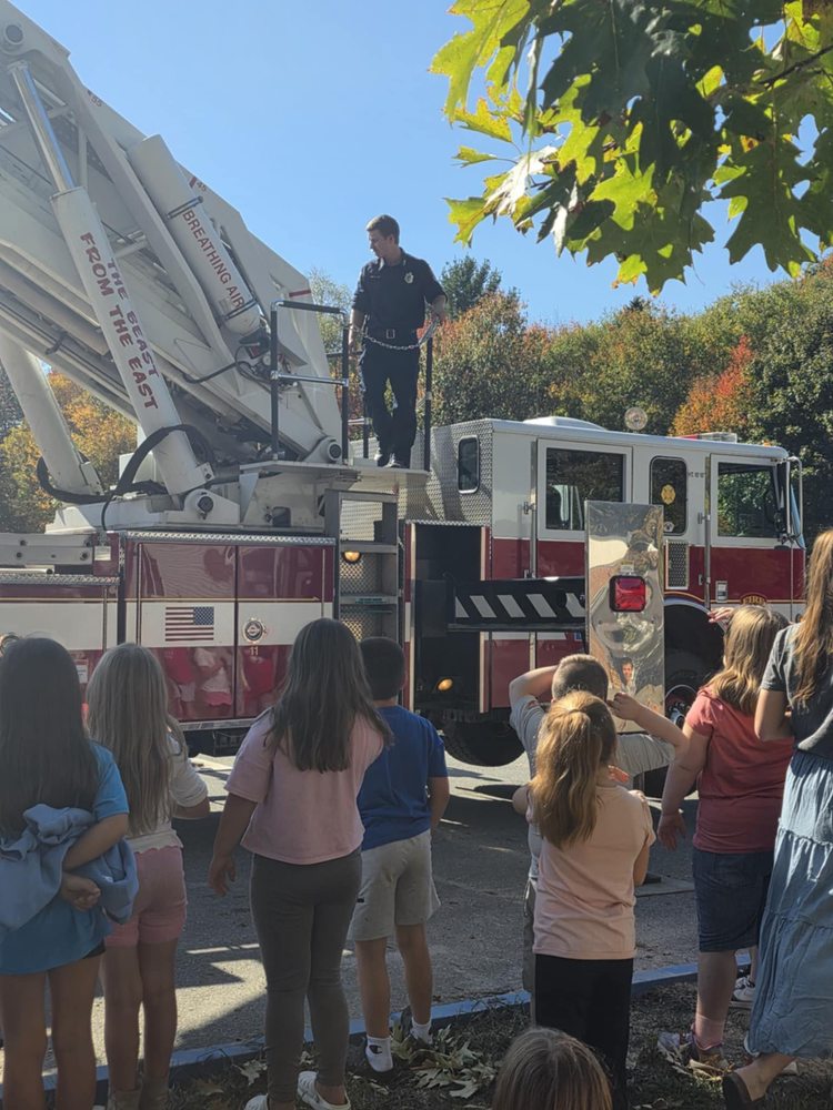 Fire man on fire truck